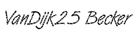 VanDijk25 Becker Font Image