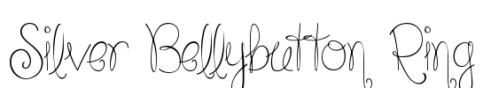 Silver Bellybutton Ring Font Image