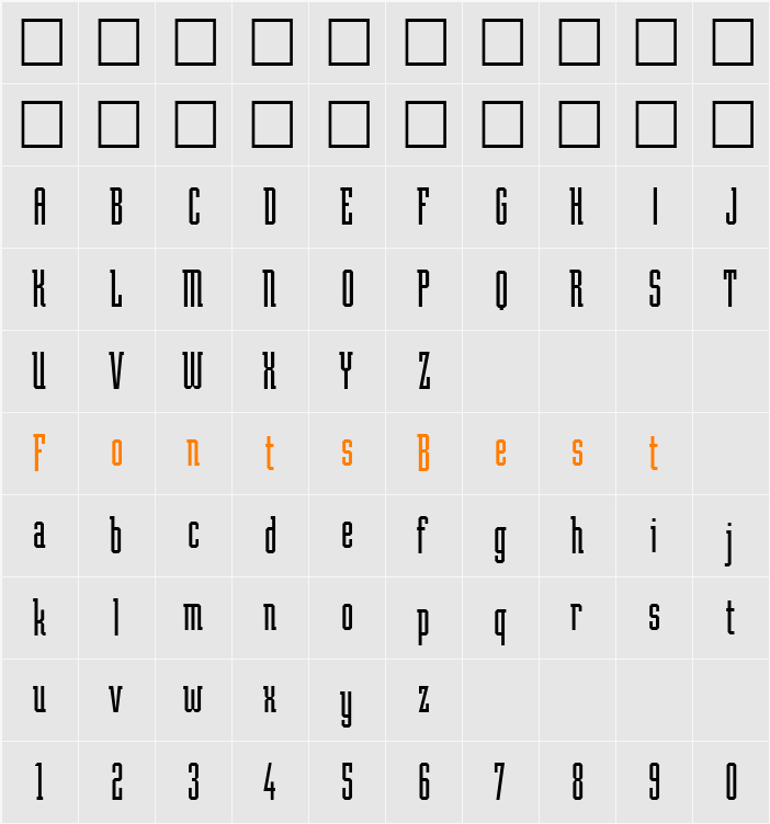 Tufnell DB Character Map