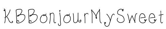 KBBonjourMySweet Font Image