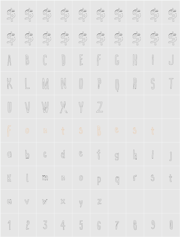 True 2D Character Map
