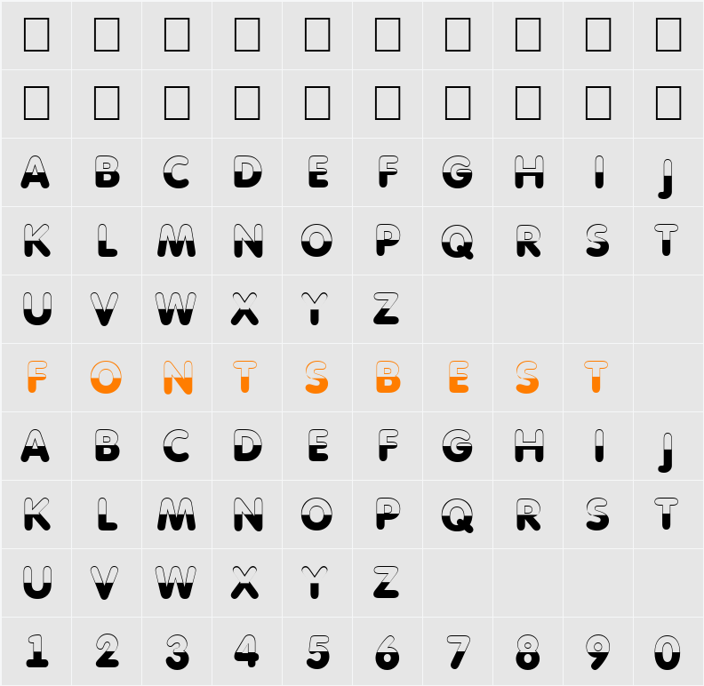 a_FuturaRoundTitulB&W Character Map