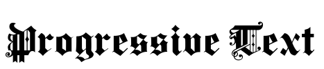 Progressive Text Font Image