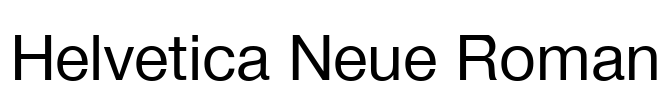 Helvetica Neue Roman Font Image