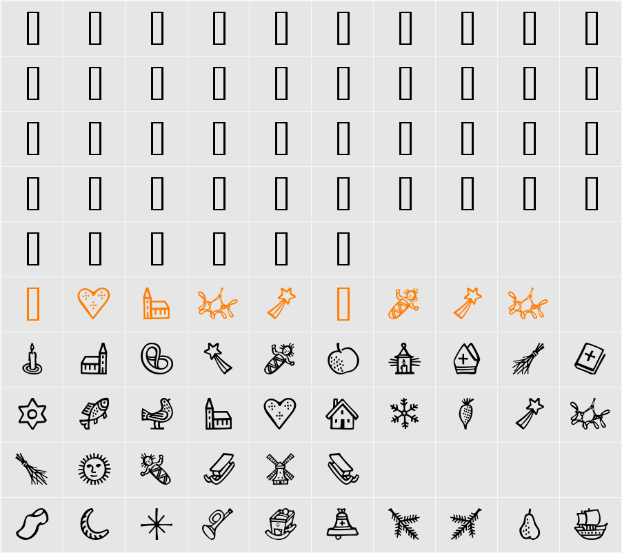 TroyerDecember Character Map