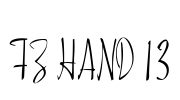 FZ HAND 13 Font Image