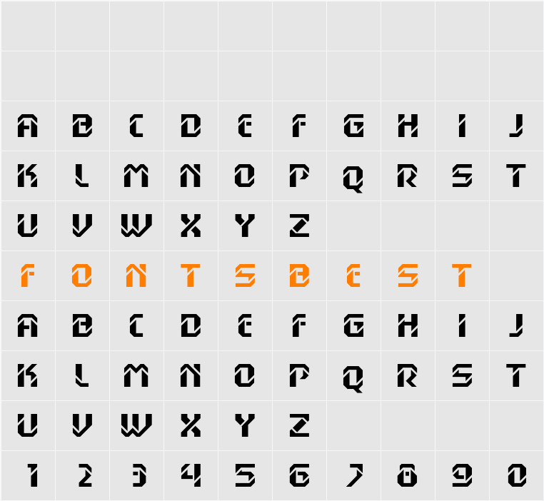 Dex Gothic D Character Map