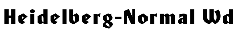 Heidelberg-Normal Wd Font Image