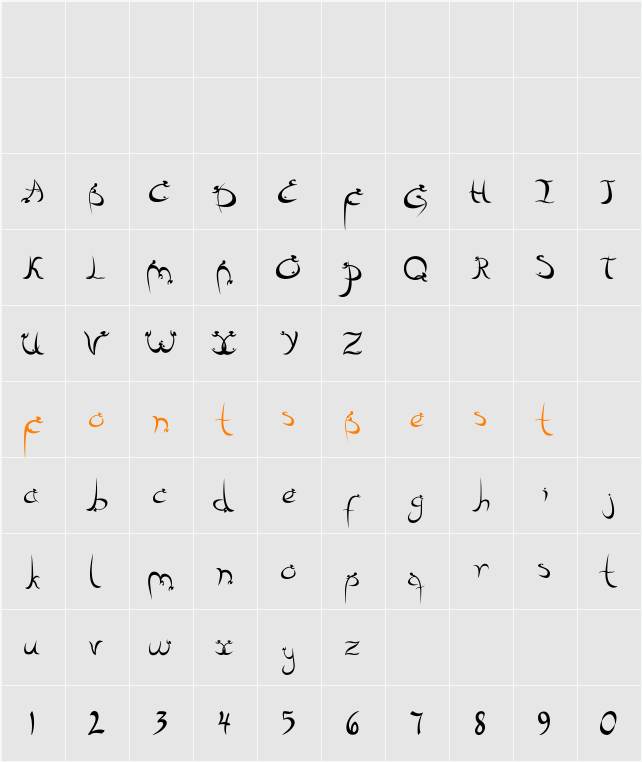 FARSI-INSPIRED Character Map