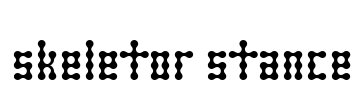 Skeletor Stance Font Image