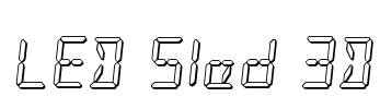 LED Sled 3D Font Image