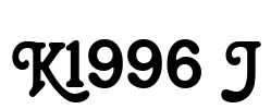 K1996 J Font Image