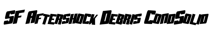 SF Aftershock Debris CondSolid Font Image