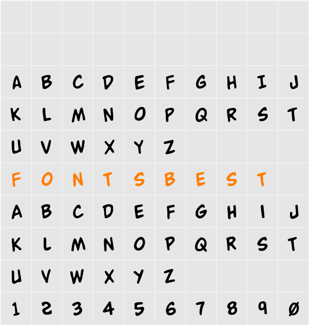 Buddy Champion Rotated Character Map