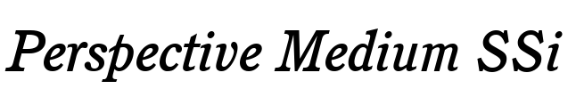 Perspective Medium SSi Font Image