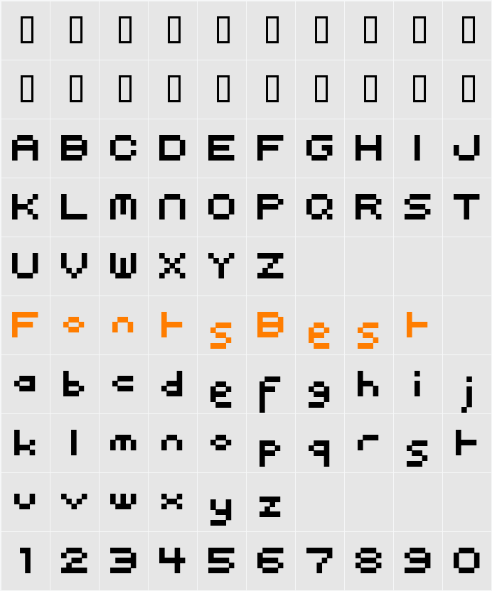 Pixel Character Map
