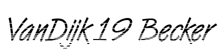 VanDijk19 Becker Font Image