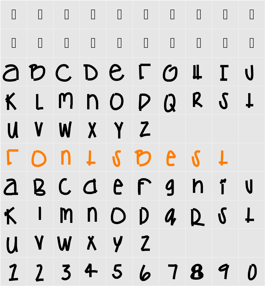 gamesGetchuNoWhere Character Map