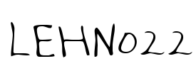 LEHN022 Font Image