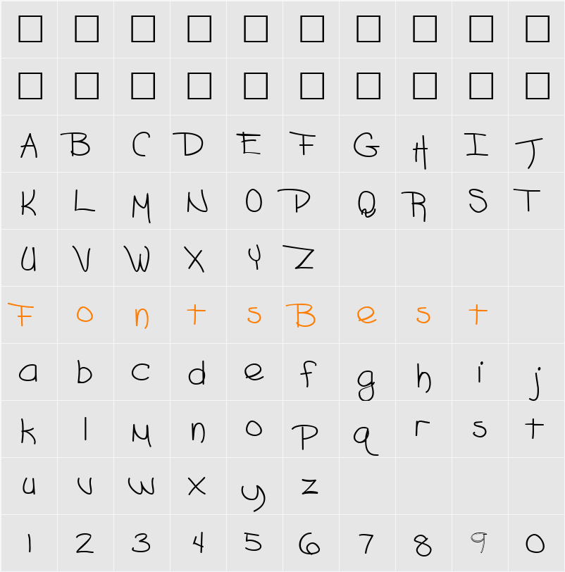 BlazingHeat9 Character Map