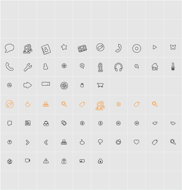 Web Tools Outline Character Map