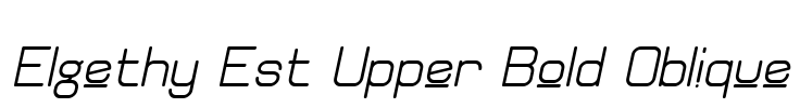 Elgethy Est Upper Bold Oblique