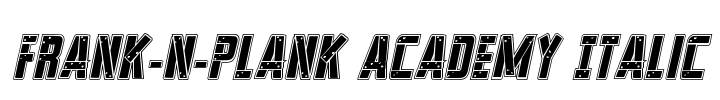 Frank-n-Plank Academy Italic Font Image