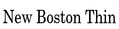 New Boston Thin Font Image