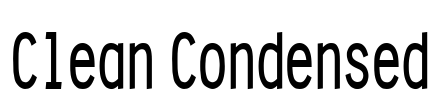Clean Condensed Font Image