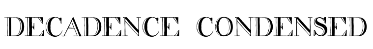 decadence condensed Font Image