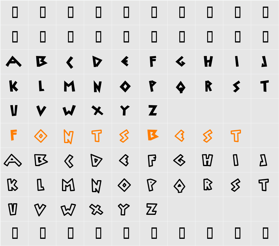 Uylus Character Map
