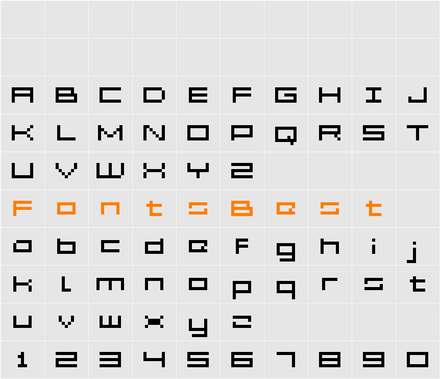 Grixel Acme 5 Wide Character Map