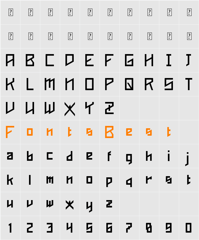Phoenixians Character Map