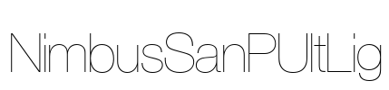 NimbusSanPUltLig Font Image