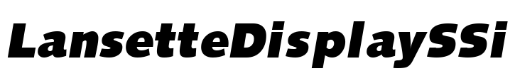 LansetteDisplaySSi Font Image
