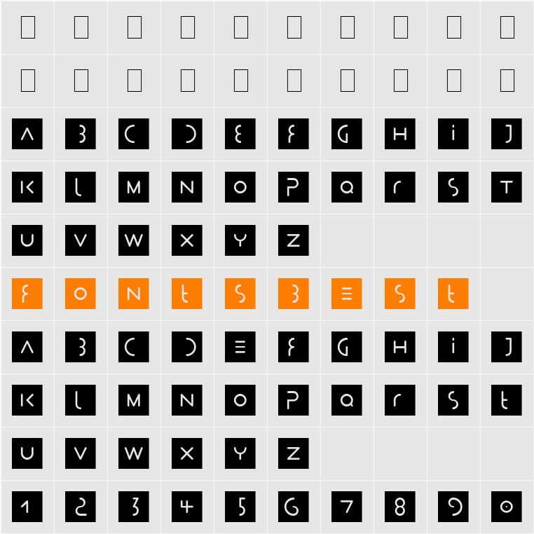 Stealth (Plain) Character Map