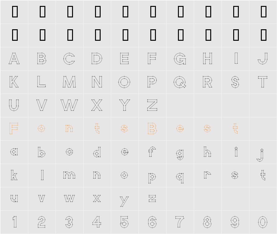 Vector Character Map