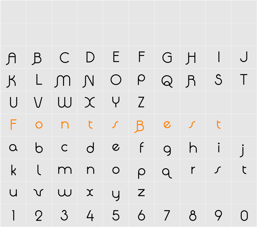 Quadranta Character Map