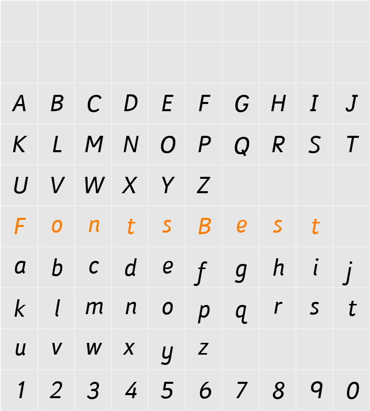 Folder Character Map