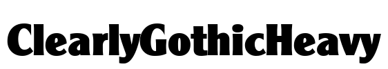 ClearlyGothicHeavy Font Image