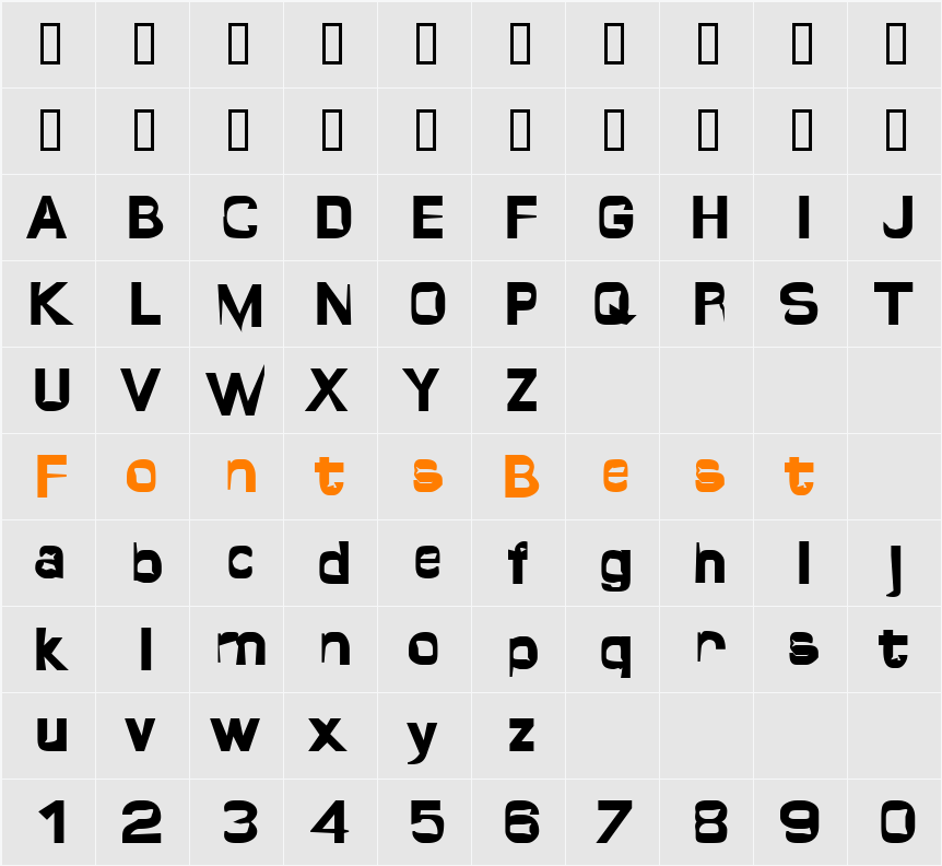 Quropa Character Map