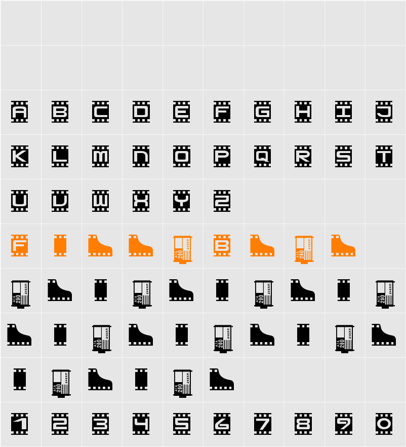 HourPhoto Character Map