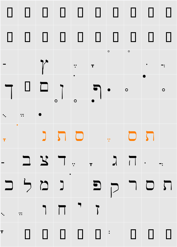 SPTiberian Character Map