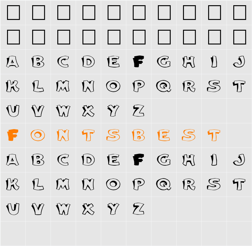 Elwood Character Map