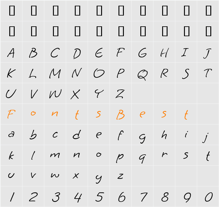 GrapeNutsROB Character Map