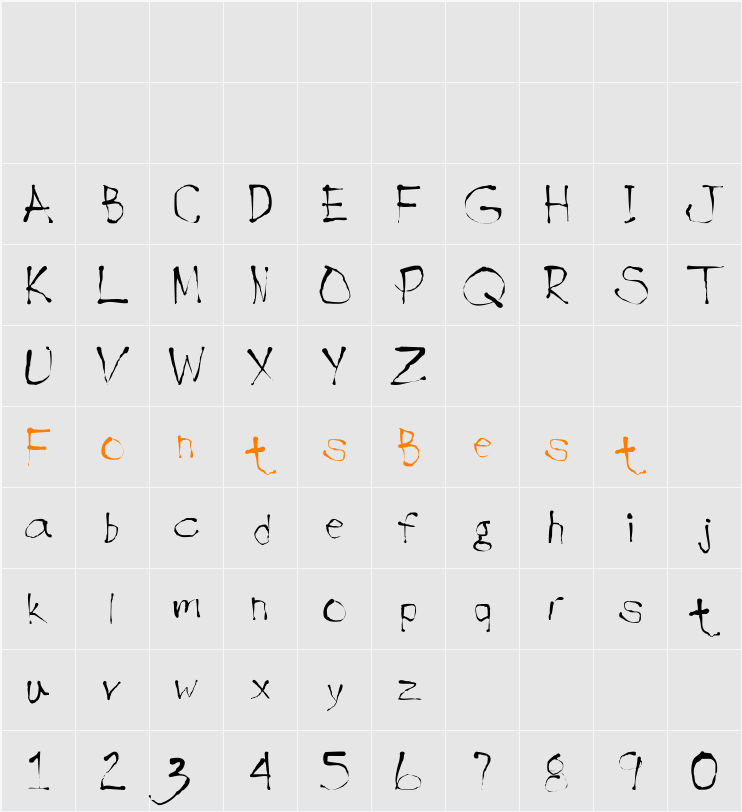 Handwrite Character Map