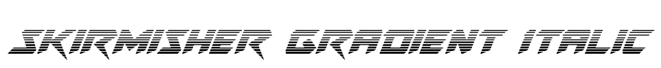 Skirmisher Gradient Italic Font Image