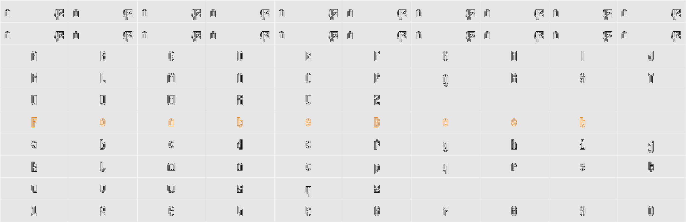MakushkaQuadriga Character Map