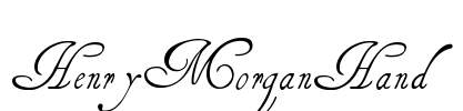 HenryMorganHand Font Image