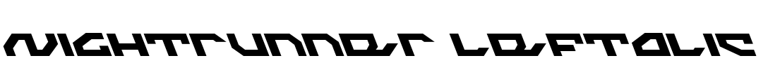 Nightrunner Leftalic Font Image